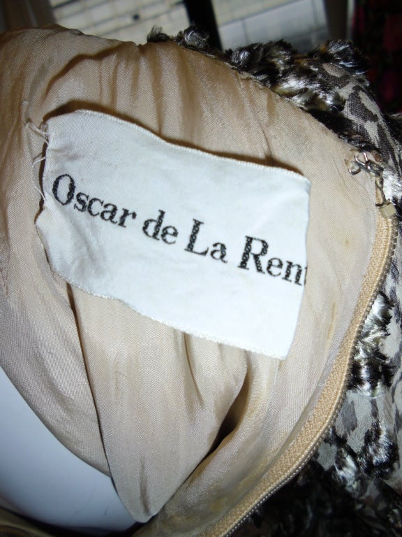 Oscar De la Renta Leopard  Jumpsuit Gown  1970 One of a Kind For Sale 6