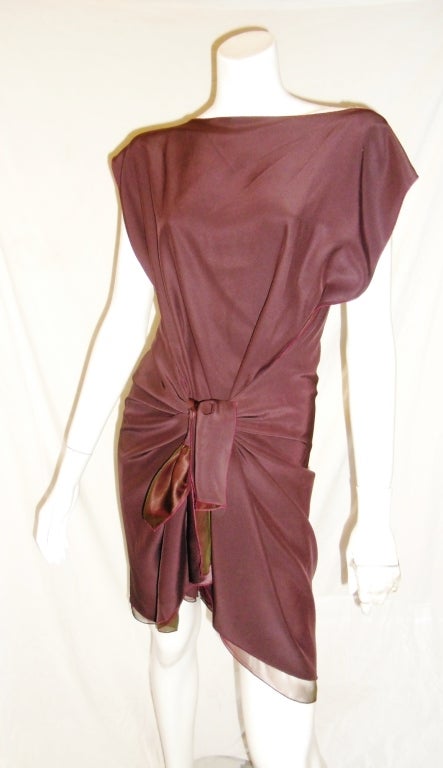Women's Zoran Mini silk chiffon  reversible  wrap dress