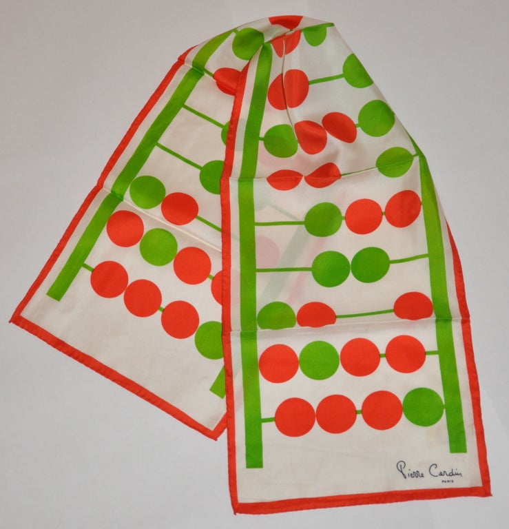 Pierre Cardin silk scarf measures 10