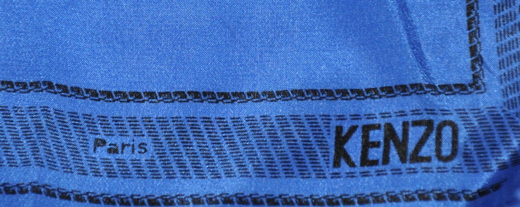 Blue Kenzo blue logo scarf For Sale