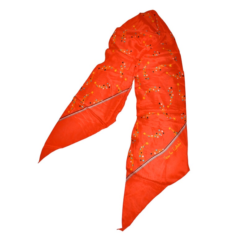 Diane von Furstenberg multicolor "Eggs" silk scarf For Sale