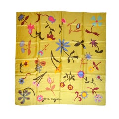 Gene Meyer bold floral print silk scarf
