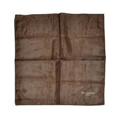 Ted Lapidus Coco-Brown Silk Handkerchief