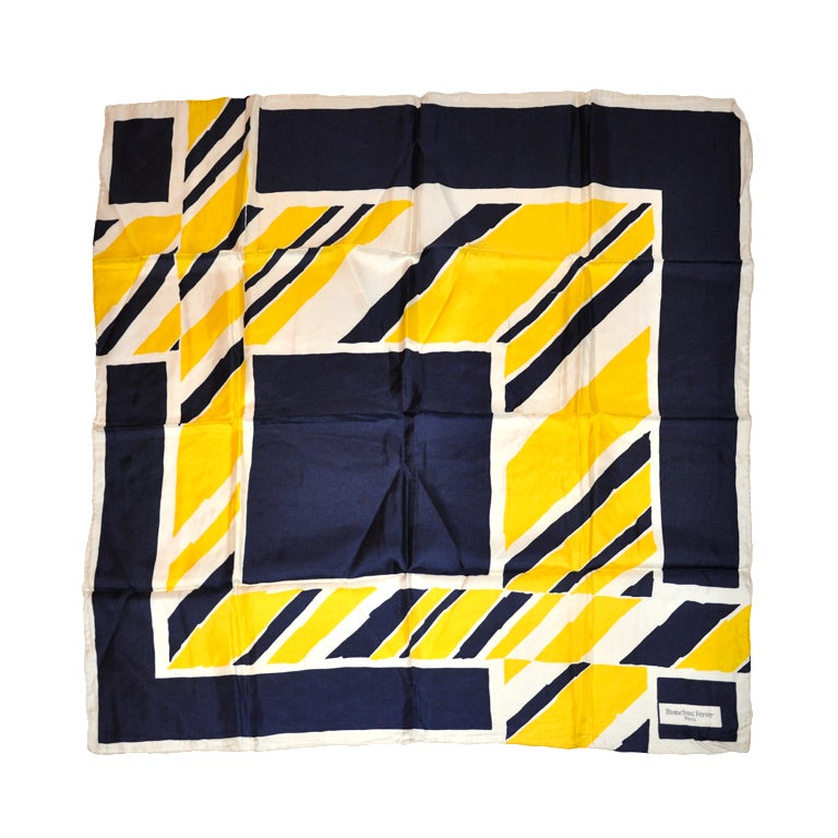 Bianchini Ferier "Abstract" silk scarf For Sale