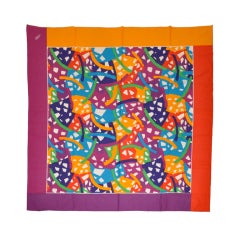 Vintage Huge Missoni multicolor Bold-print cotton scarf