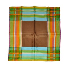 Multicolor Bold print silk scarf