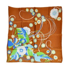 Pañuelo de seda con estampado floral Tres-elle