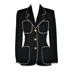 Moschino Sharp Black with contrast ribbon jacket