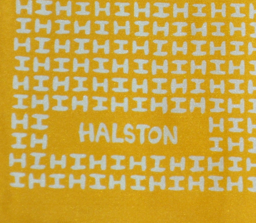 Orange Halston yellow & white 