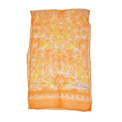 Diane Von Furstenberg "Leafs" print chiffon scarf