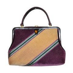 Multicolor velvet handbag
