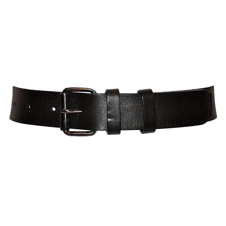 Prada Men's Black buttersoft calfskin belt