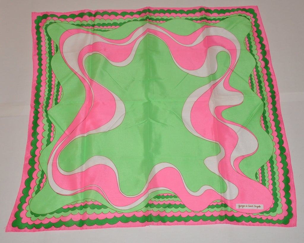 Giorgio di Sant Angelo bold silk scarf measures 28