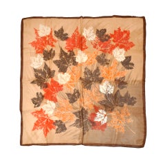 Retro Silk "Autum Leaves" silk scarf