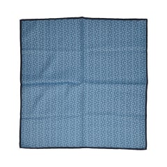 Used Celine men's blue cotton handkerchief