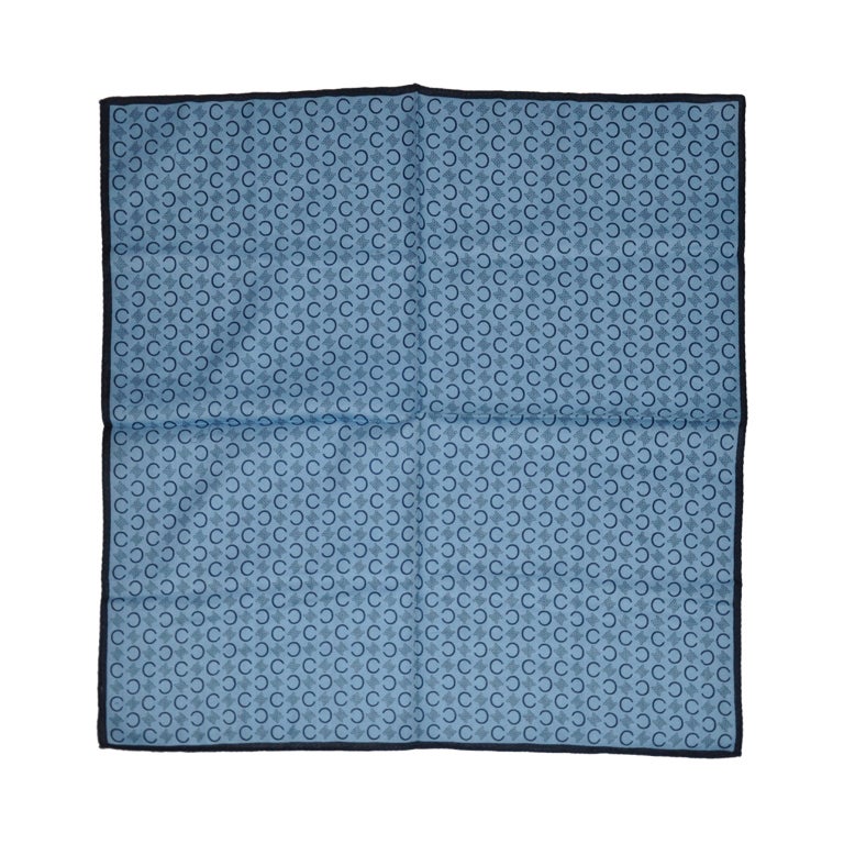 Celine men's blue cotton handkerchief