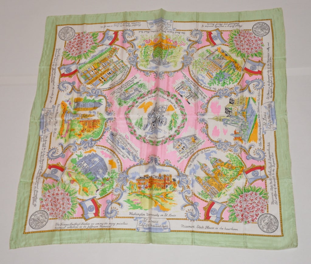 "St. Louis Missouri" Souvenir Silk Scarf
