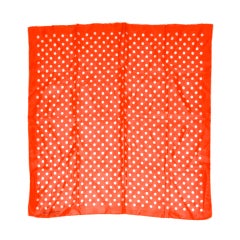 Christian (Paris) red & white polka dot silk scarf 7
