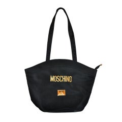 Vintage Moschino black nylon shoulder bag