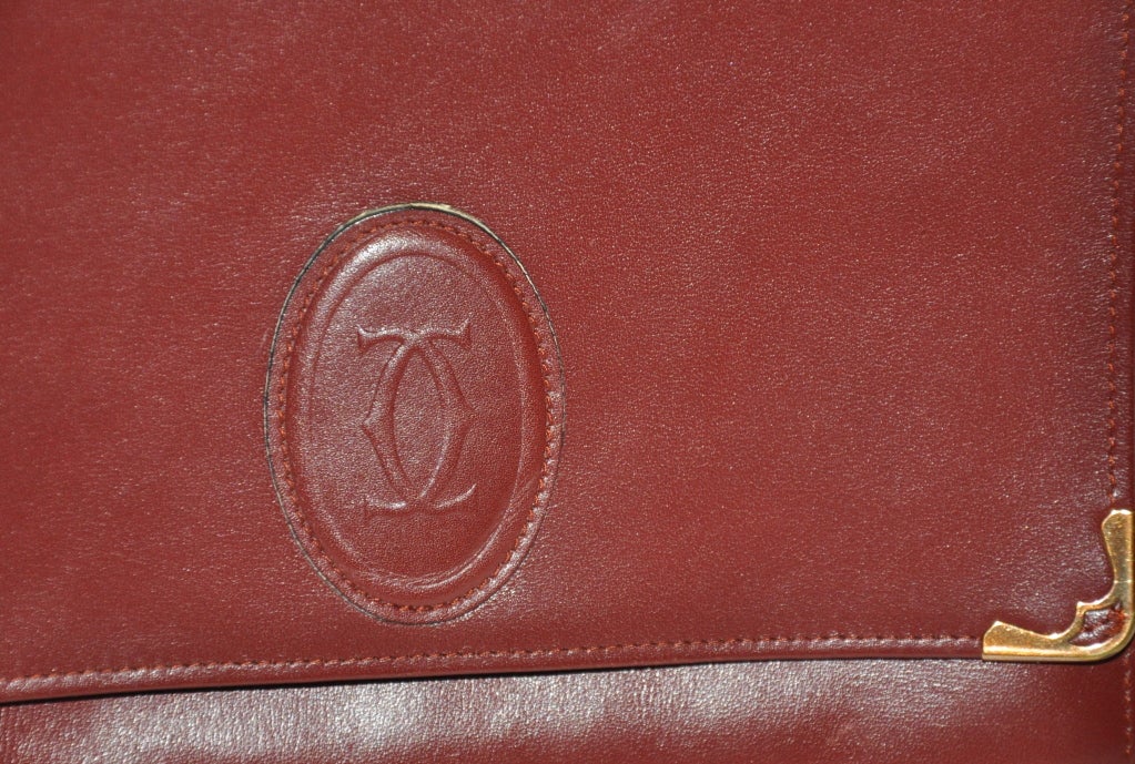 Women's Les must de Cartier bordeaux calfskin shoulder bag