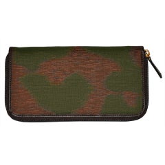 Retro Vivienne Westwood silk & leather zippered wallet