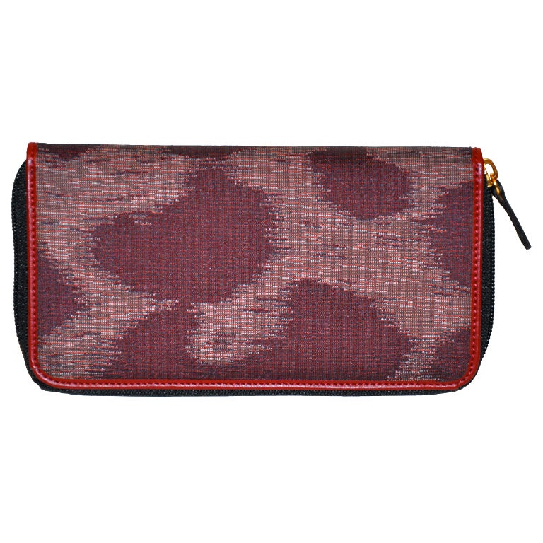 Vivienne Westwood silk & leather zippered wallet