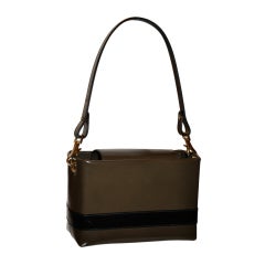 Redwall Khaki & black calfskin handbag