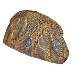 Morris Moskowitz reptile zipper clutch