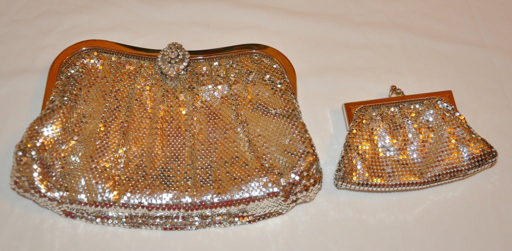 whiting and davis silver mesh clutch