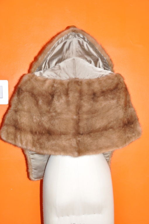 Fawn-color Mink caplet