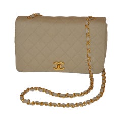 Vintage Chanel Quilted Canvas Classic Shoulder Bag
