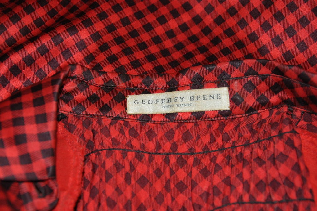 Women's Geoffrey Beene checkered red and black dress For Sale