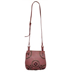 Vintage Rose  Pony-skin embellished shoulder bag