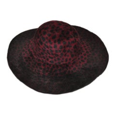 Anna Sui large-brim leopard hat