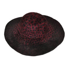 Retro Anna Sui large-brim leopard hat