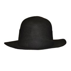 Giorgio Armani black structured wool felt hat