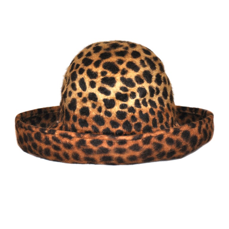 "Eric Javits Hats" leopard print wool felt hat