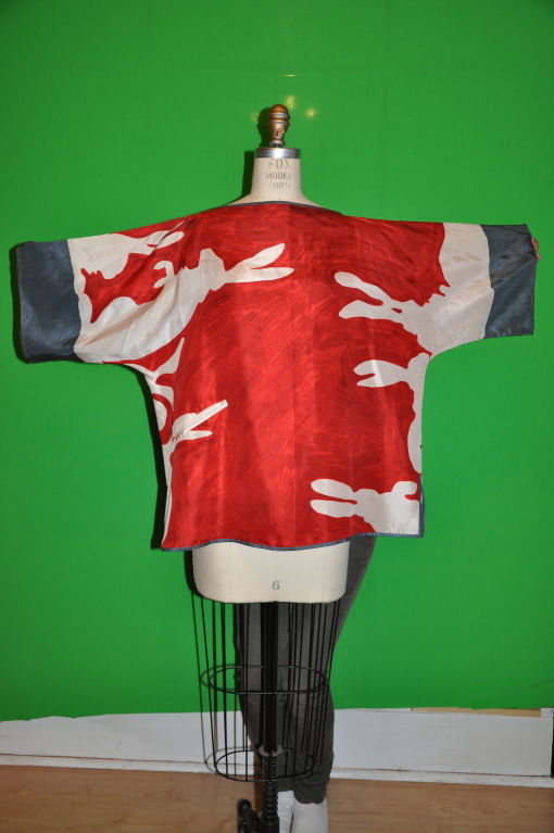 Iconic Michaele Vollbrach Abstract Silk tunic