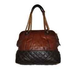 Marc Jacobs Coco Brown with Quilted Brown Leather Handbag 10