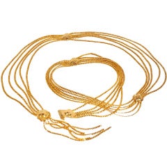 Christian Dior Gilded Gold Hardware Evening Belt