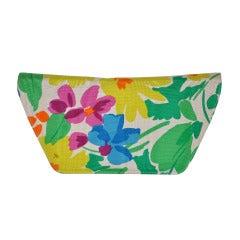 Vintage Charles Jourdan SIlk Floral Clutch