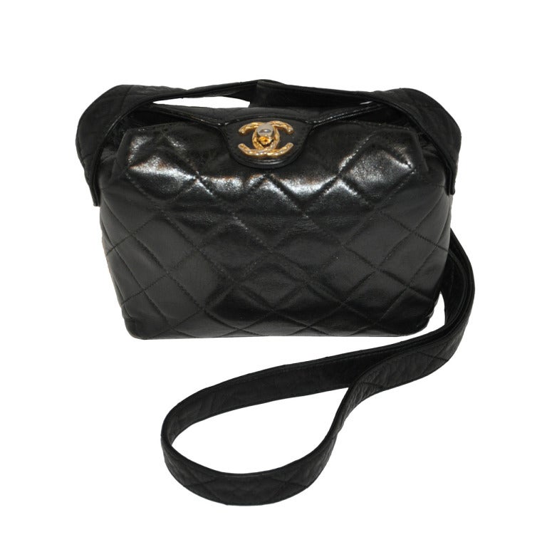 Chanel Black quilted Miniature Shoulder Bag For Sale