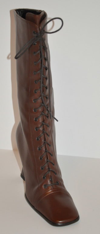 prada lace up booties