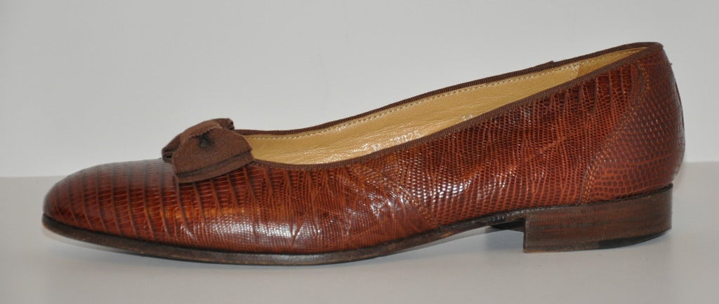 Brown Ralph Lauren Men's Lizard Evening Shoe