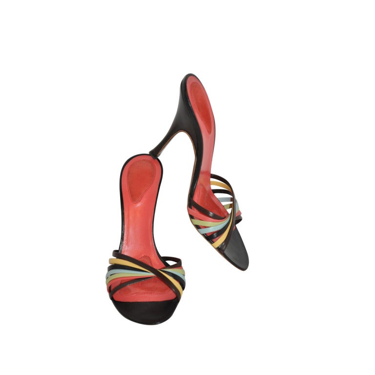 Bottega Veneta Multicolor Sandal For Sale