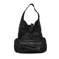 Yoshi Yamamoto Y-3 Black Leather & Pony Huge Tote