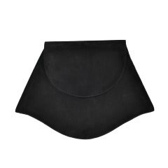 Charles Jourdan Black leather and suede clutch