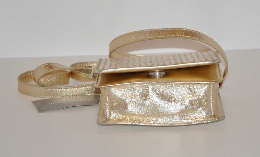 Stephane Kelian Metallic-Gold Bag In Excellent Condition For Sale In New York, NY