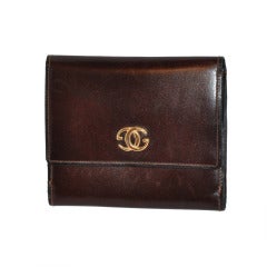 Vintage Gucci brown calfskin wallet