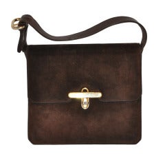 Gucci Classic Coco-Brown Suede Handbag